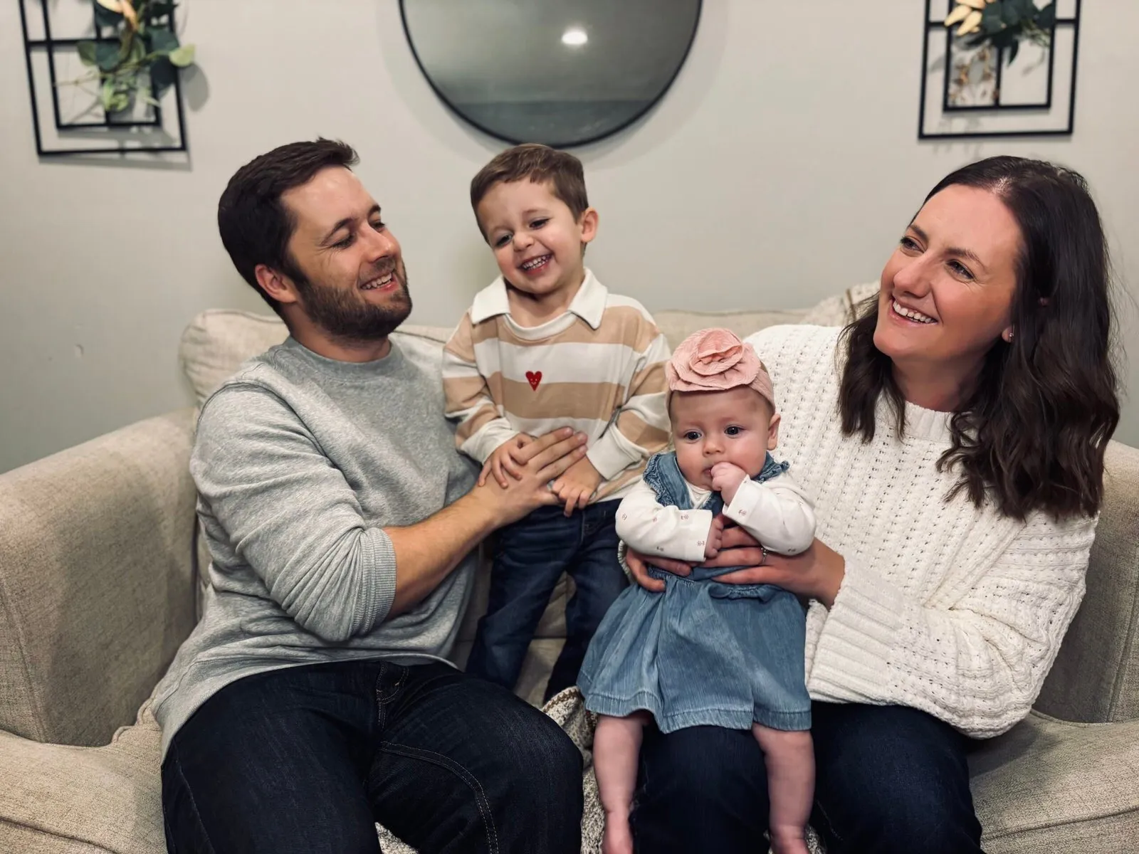 Pastors Luke and Laura Simpson sharing a laugh with their kids